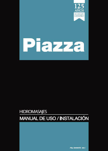 Manual de Uso - Hidromasajes - Grifería Piazza