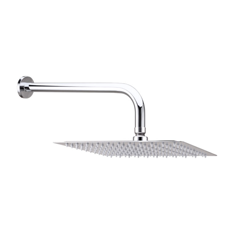 Ducha Cuadrada Slim 250x250 Mm (Incluye Brazo Y Roseta)