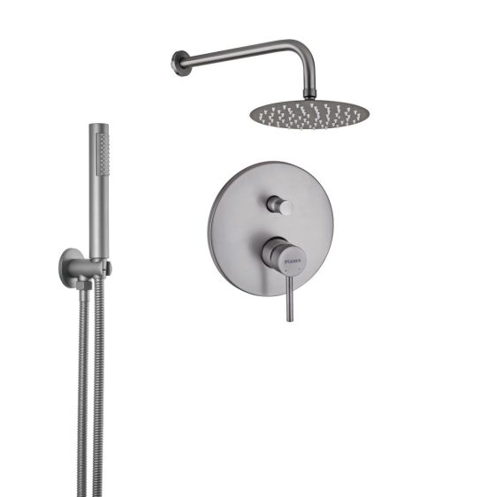 Sensus Ducha Embutir C/ Lluvia Y Ducha Manual Grafito