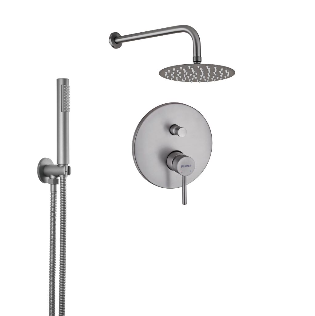 Sensus Ducha Embutir C/ Lluvia Y Ducha Manual Grafito