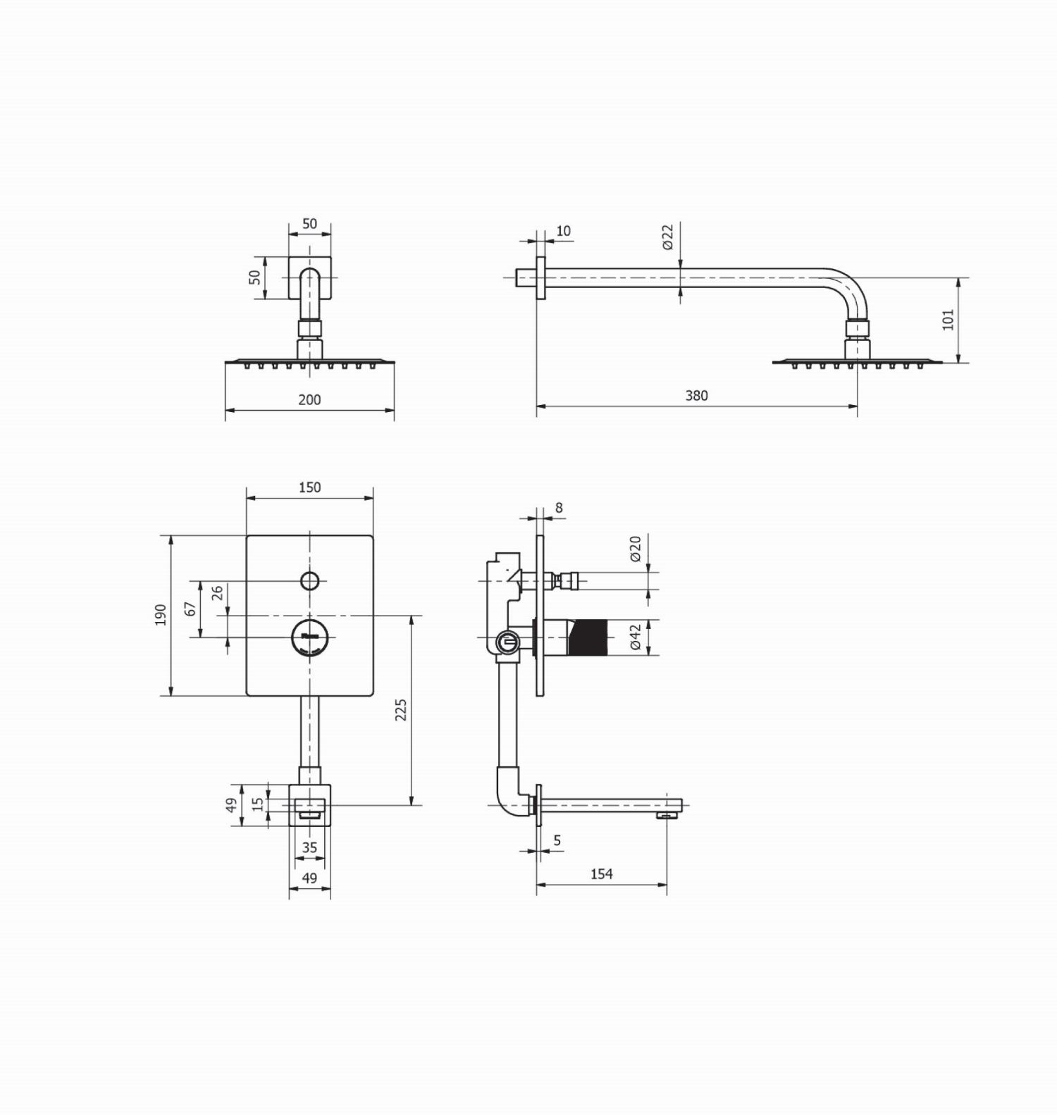 Lounge Art Bañera De Embutir C/Transf. Grafito - Imagen 2