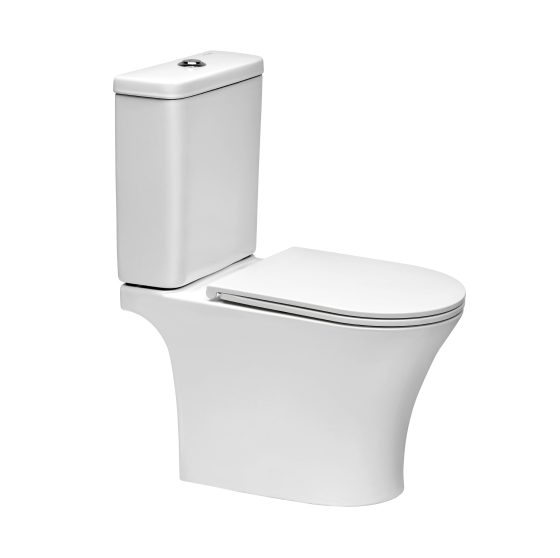 Abruzzo Inodoro Largo C/ Asiento Y Deposito De Apoyar C/ Doble Descarga