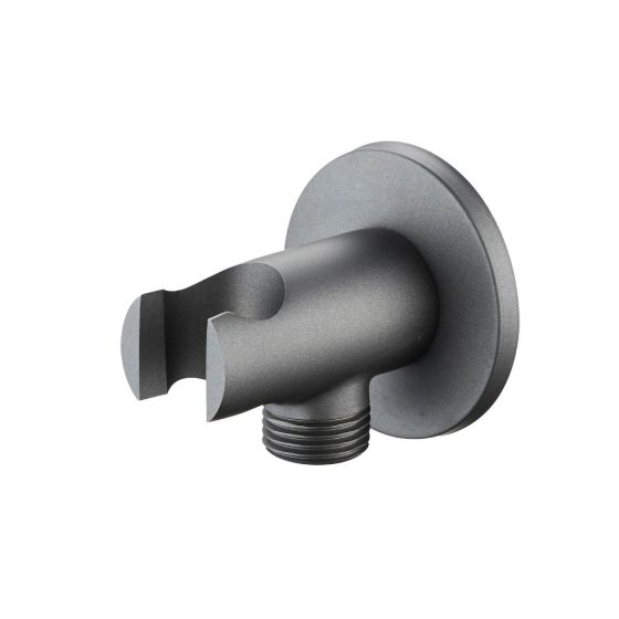 Soporte C/ Toma De Agua Para Duchador De Mano Grafito