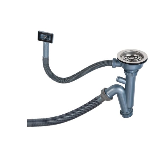 SISTEMA DE DESAGÜE PARA PILETA DE COCINA SIMPLE CONEXIÓN AL DESBORDE