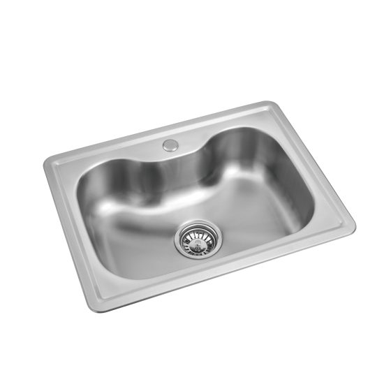 KITCHEN PILETA DE COCINA 600x450x150 mm CON BORDE PERIMETRAL INOX 304