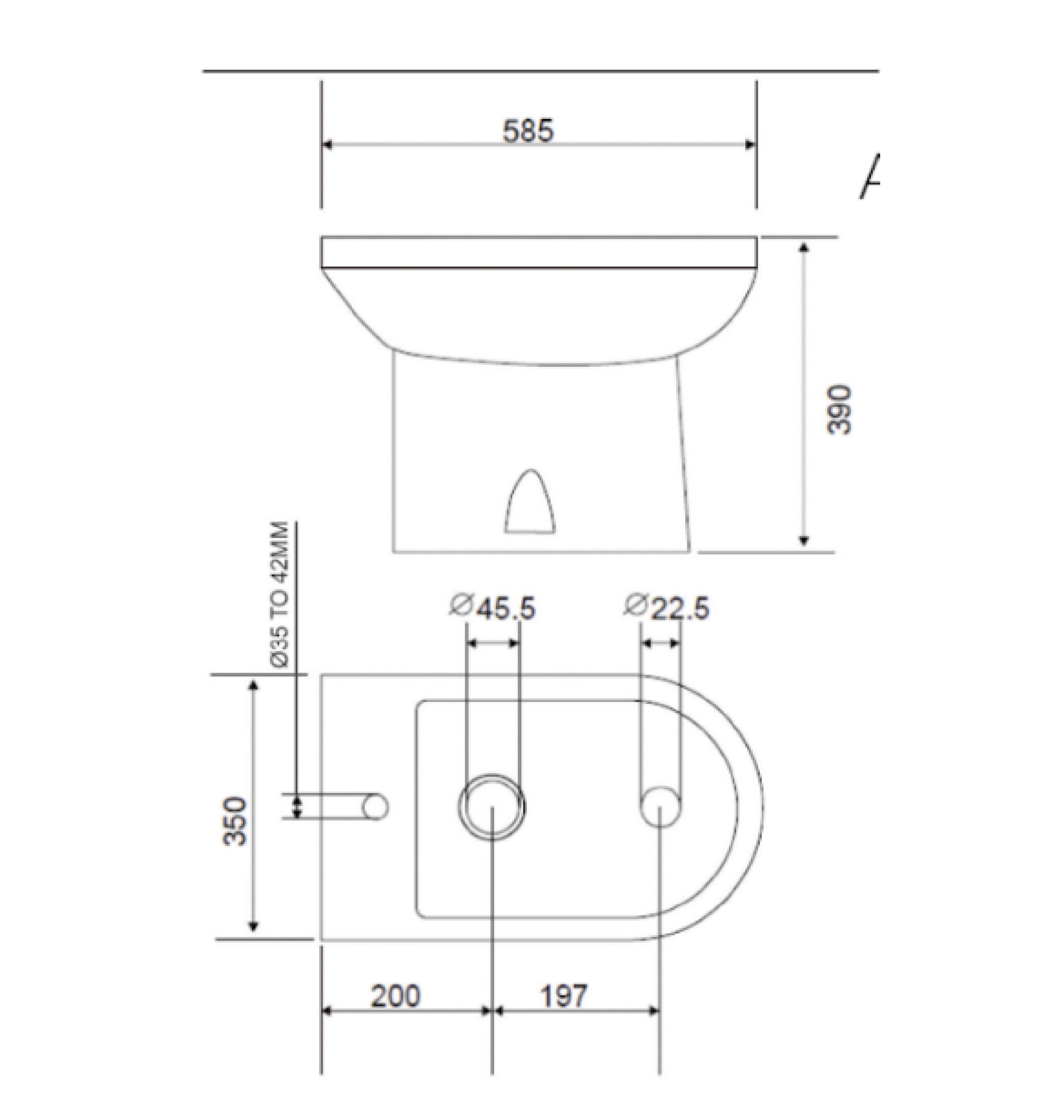 Garda Bidet 1 Agujero - Imagen 2