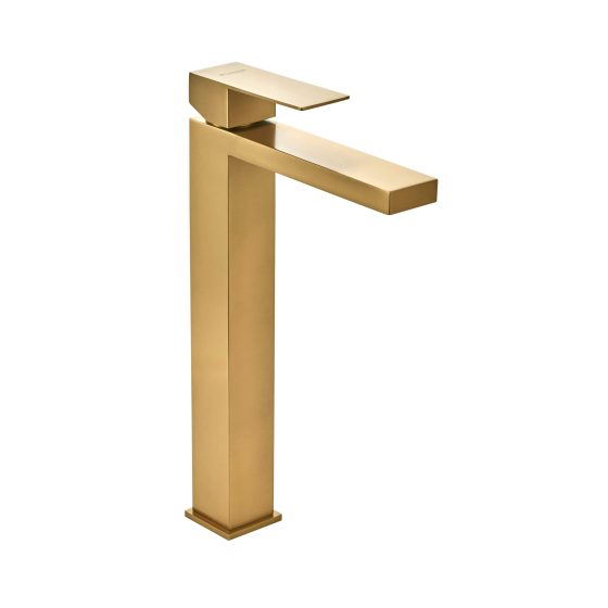 Cube lavatorio mesada alto oro mate