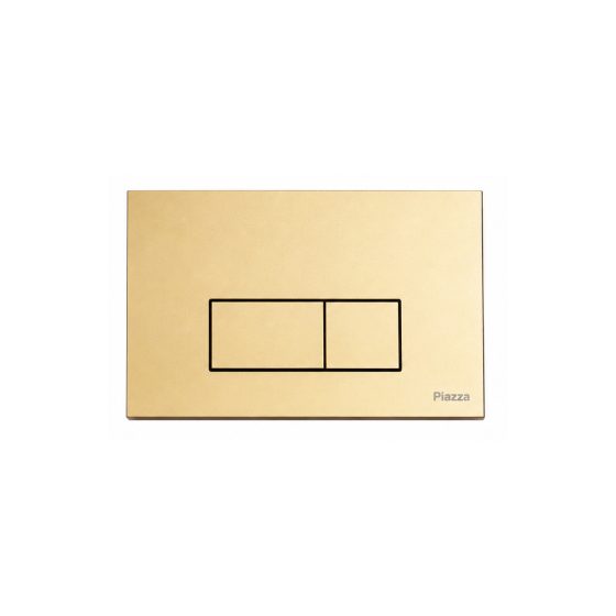 Pulsador de doble descarga para depósito de embutir Oro Mate